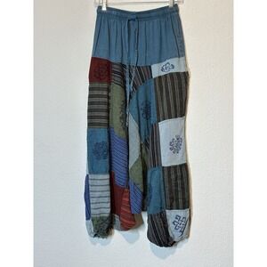 Kathmandu Imports Cotton Patchwork Harem Pants Boho Hippie Festival 25 X 33